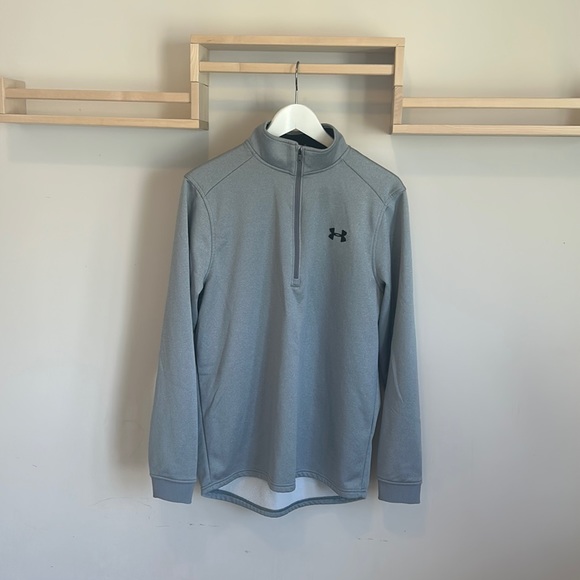 Under Armour Coldgear Quarter Zip Long Sleeve Pull Over Large - Picture 1 of 4